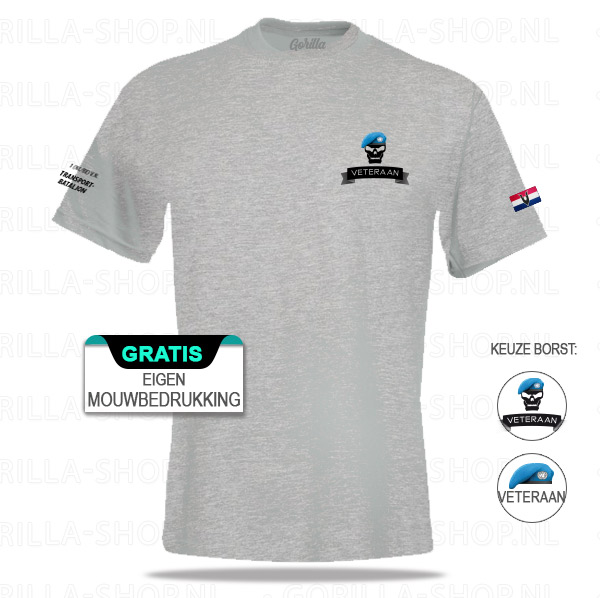 Veteraan V.N. T-shirt (zinkgrijs) - Afbeelding 2