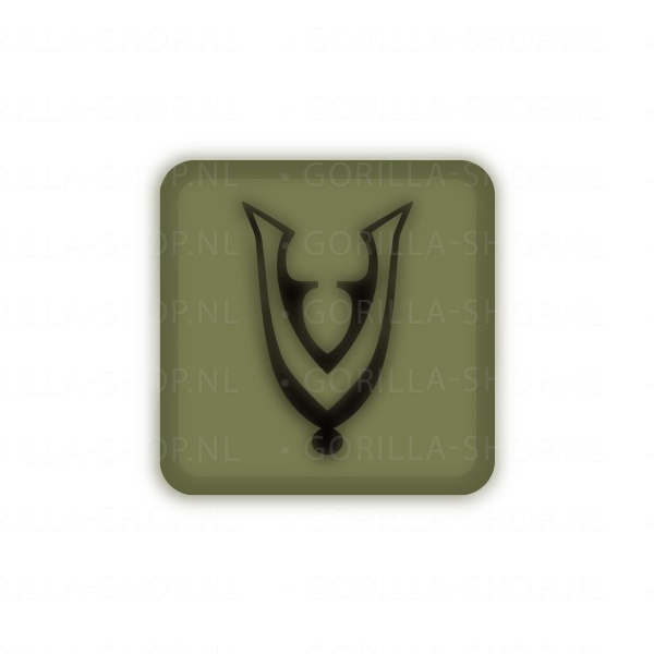 Veteraan - VIERKANT sticker (groen)