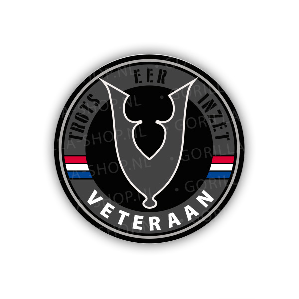 Veteraan sticker rond