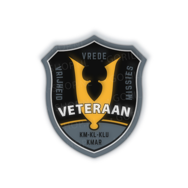 Veteraan Schildvorm sticker