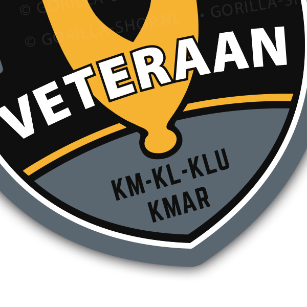 Veteraan Schildvorm sticker - Afbeelding 2