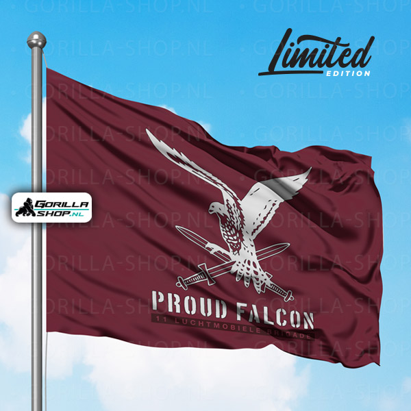 11 LMB vlag (burgundy)