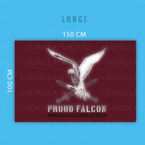 11 LMB vlag (burgundy) - Afbeelding 3