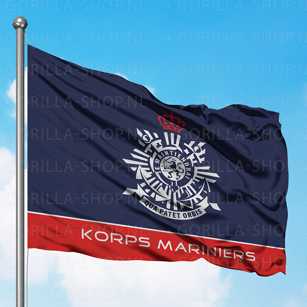 Korps Mariniers - Vlag (rood/blauw)