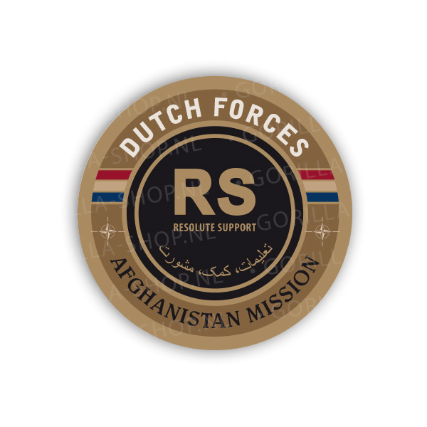Resolute Support sticker - zandkleurig