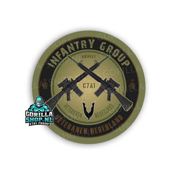 Veteraan - INFANTERIE sticker (DIEMACO)