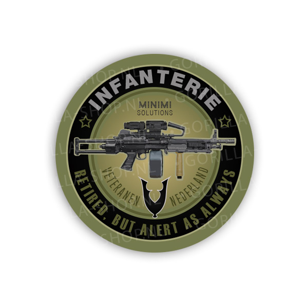 Veteraan - INFANTERIE sticker (MINIMI)
