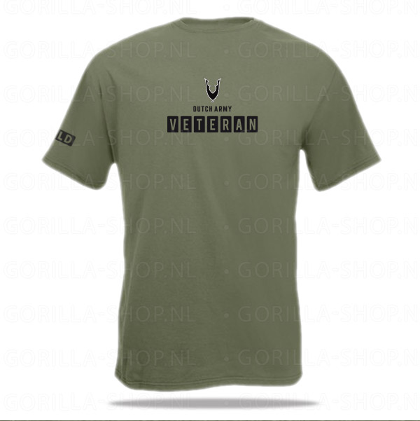 Veteraan DUTCH ARMY t-shirt (legergroen) - Afbeelding 2