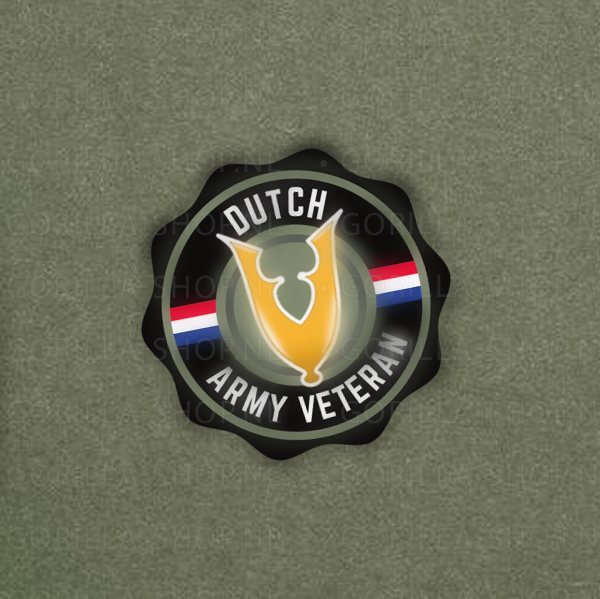 Veteraan DUTCH ARMY t-shirt (legergroen) - Afbeelding 4