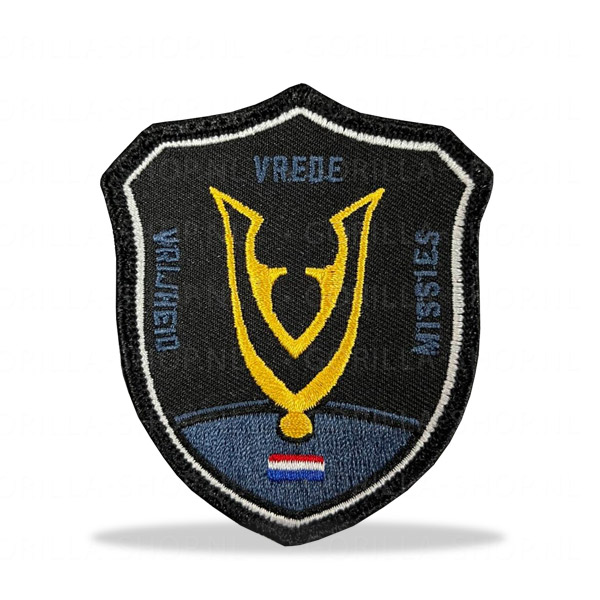 Veteraan patch (schild, zwart)