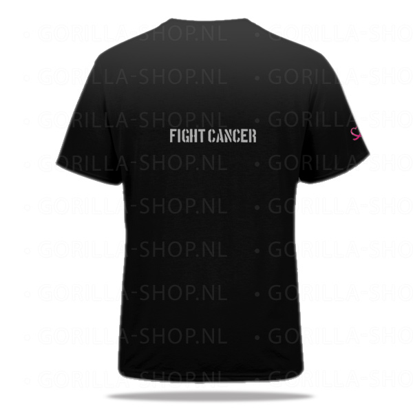 Fight Cancer t-shirt (zwart) - Afbeelding 2