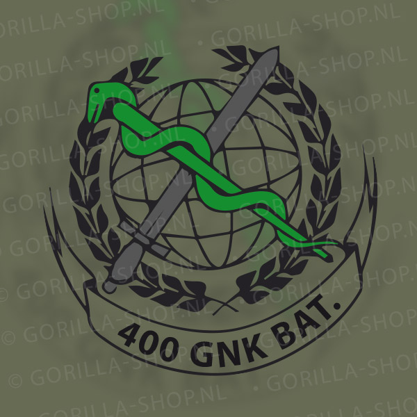 logo 400 GNK bedrukt op t-shirt