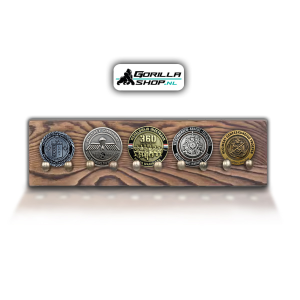 Muurhouder-solo-plank-1 plank voor coins