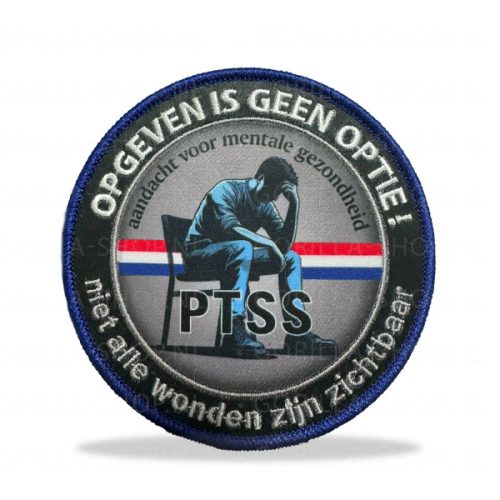 patch PTSS, man, blauw