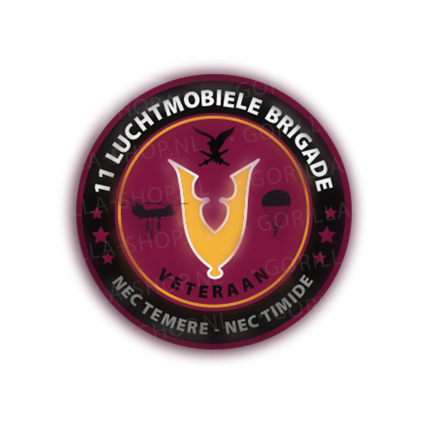 Veteraan sticker 11 Luchtmobiele Brigade