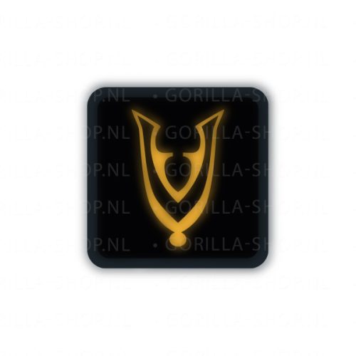 vierkante veteranensticker in zwarte kleur.