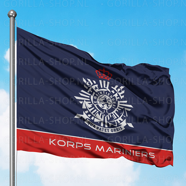 Vlag Mariniers (rood/blauw)