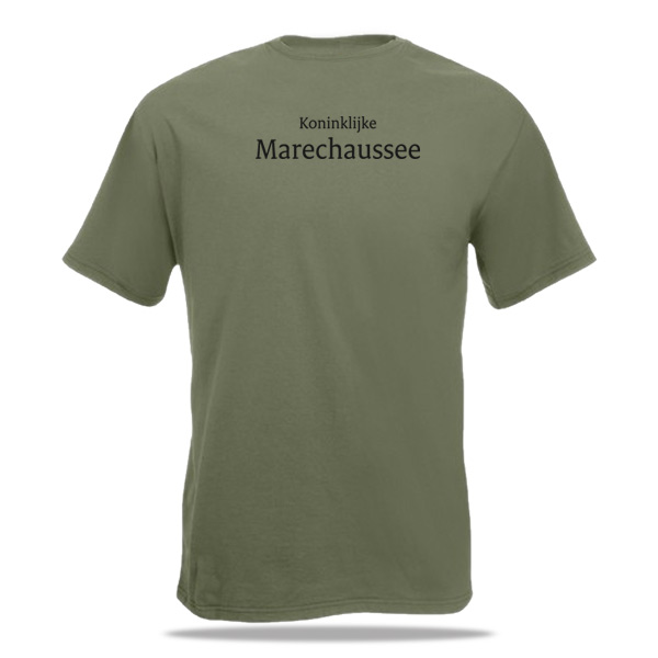 t-shirt bedrukken marechaussee